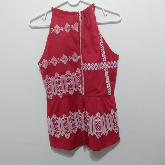 Joie Konomi Halter Neck Embroidery Top Blouse Size 2 in The color Brick - Picture 4 of 10